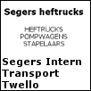 Segers Intern 

Transport. Heftrucks, Pompwagens, stapelaars.