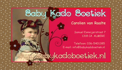 Visitekaartje Baby Kado Boetiek