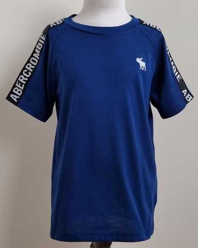 110.Abercrombie blauw t-shirt met logo mt. 110/116