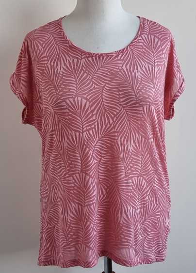Miss Etam roze semi transparante t-shirt mt. XL