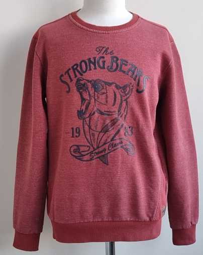 Somerone rood/bruine sweater met print mt. 152