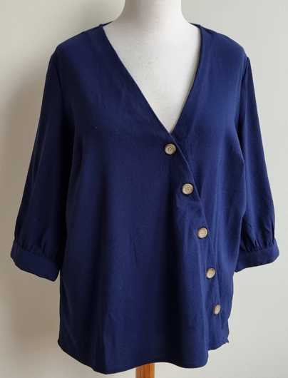 Junarose donkerblauwe blouse mt. 48