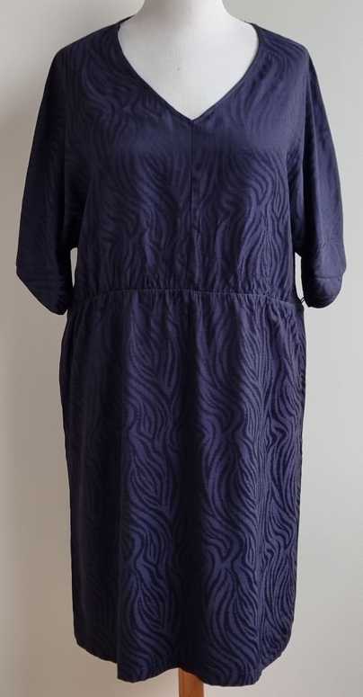 Trend One paars/blauwe jurk met zwart mt. XXL