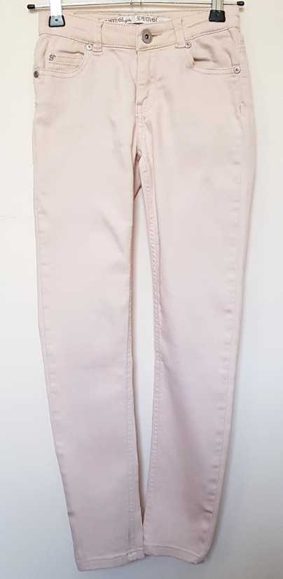 140.Supertrash zacht roze stretchy jeans mt. 140