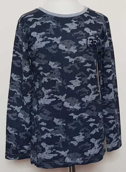 128.Scamps & Boys grijs/zwart camouflage shirt mt. 128