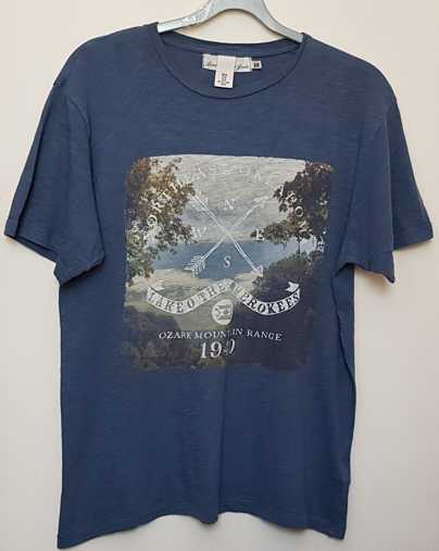 L.o.g.g. blauw t-shirt met print mt. M