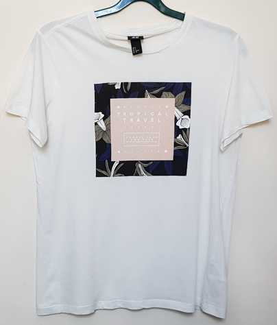 H & M roomwit t-shirt met print mt. S