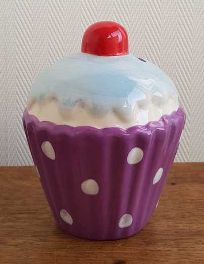 Spaarpot in de vorm van een cupcake