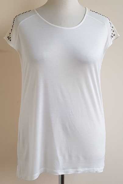 Esprit roomwitte blouse met studs mt. XL