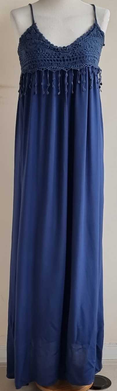 Pescara lange jeans blauwe jurk mt. M