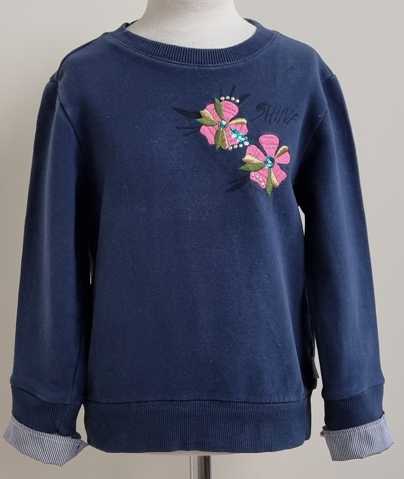 Vingino donkerblauwe sweater met bloemen mt. 128 (8)
