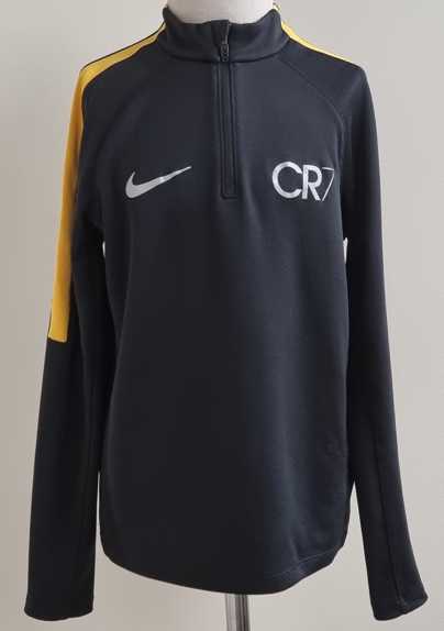 Nike Dri-fit zwart/gele sportsweater mt. 137/147 (M)