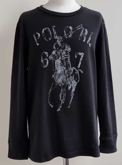 Polo by Ralph Lauren zwart shirt met print mt. 140/152 10/12 (M)