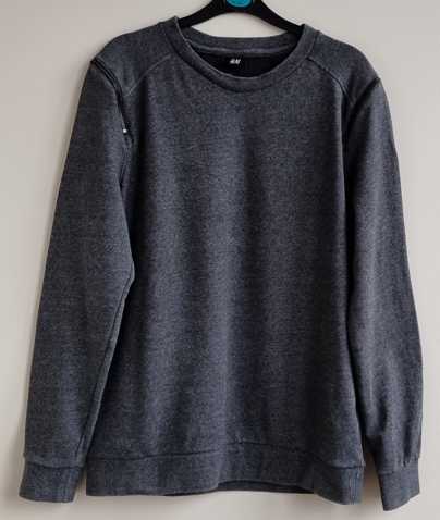 H & M grijze sweater met ritsjes mt. M
