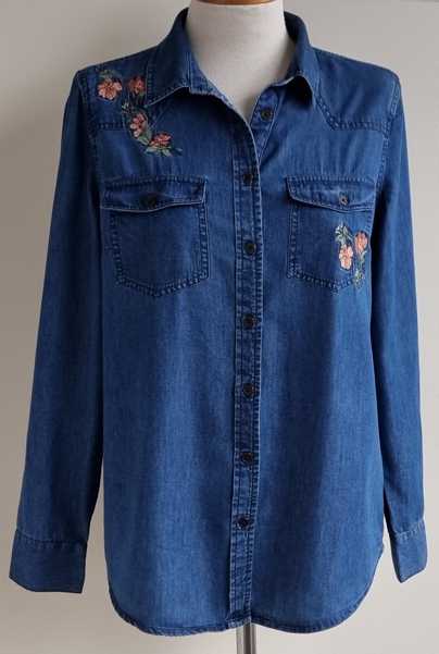Yessica jeans blouse met bloemen mt. M