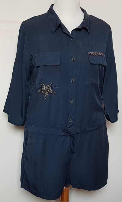 Made in Italy donkerblauwe jumpsuit mt. M/L