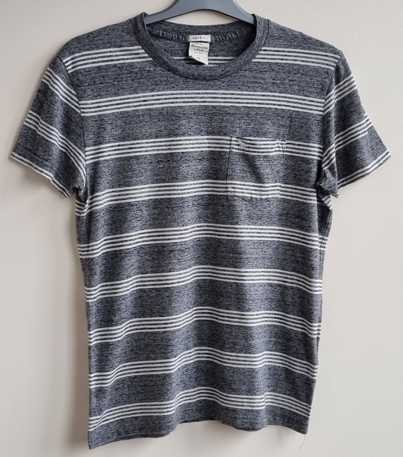 Abercrombie & Fitch grijs/wit gestreept t-shirt mt. S