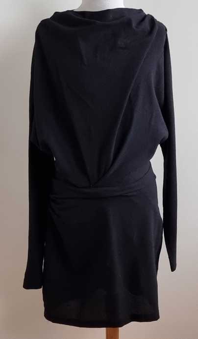 Zara zwart jurkje met plooitjes mt. XS