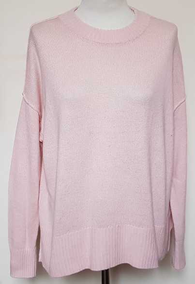 H & M roze wijdvallende trui mt. S