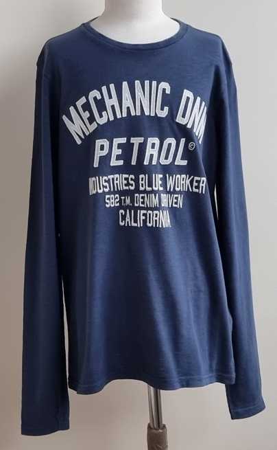 Petrol Industries blauw shirt met applicatie mt. 176