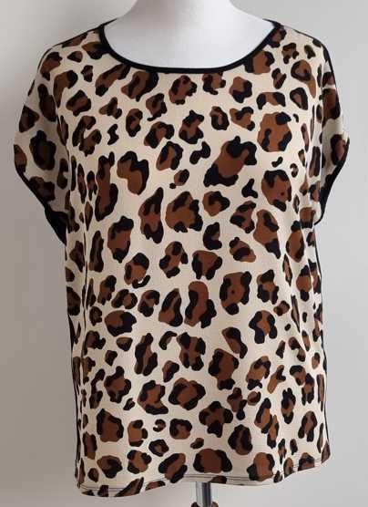 Jazlyn zwart shirt/blouse met dieren print mt. XL