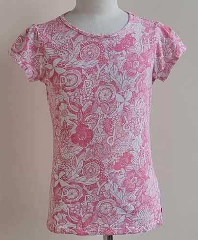 Cakewalk wit t-shirt met roze prints mt. 146/152