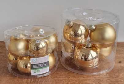 Intratuin goudkleurige kerstballen