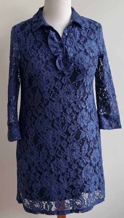 Avalanche blauwe kanten jurk mt. 40 (4)