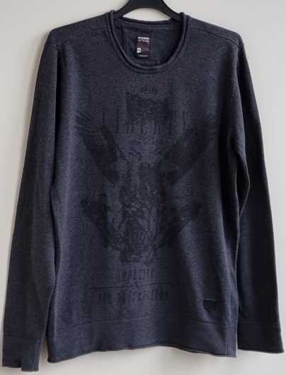 Chasin grijze trui met zwarte print mt. M