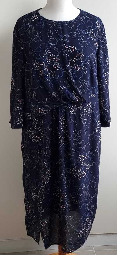 Gerry Weber donkerblauwe jurk met print mt. 46