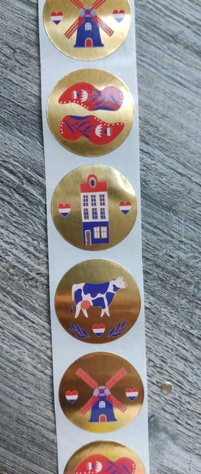 12 gouden stickers Holland