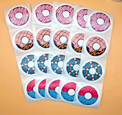 20 donuts stickers