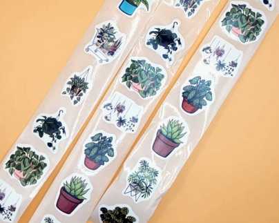 30 planten stickers